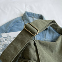 Travel Bag and Shoulder Bag for Women, Large Size Washed Canvas Material Work Bag with Flap Cover, Daily Use Crossbody, Vintage Hobo Style Piece
