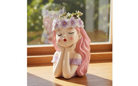 Fairy Plant Pot Creative Design Girl Planter Statue Decorative for Balcony, Desk