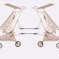 2 Pieces Adjustable Length Twin Stroller Connector Kit Easy Assembly Double Stroller Joiner Set for Parents of Twins