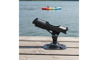 Pivoting Fishing Rod Holder with Base Secure Rod Holder with Deck Mount Long-Lasting Hardware Handshands-off for Anglers