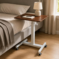 Adjustable Height Desk Wheeled Base Adjustable Standing Desk Space Saving Office Furniture for Bedside, Home