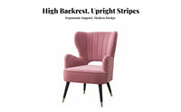 Upholstered Side-Wing Armchair Armchair Modern Minimalist and Aesthetic Indoor Furniture High Rearrest Assist Non-Slip Feet
