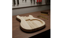 Unfinished Bass Body Routed Cavities Instrument Part Sanded for Home Workshop