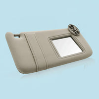 Beige Sun Visor with Mirror OEM-Style Automotive Sun Visor Replacement Padded for Car Owners, DIY Mechanics