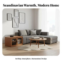 Customizable Lowlow-Height Cabinet with Sliding Doors Nordic and Aesthetic Media Unit Media Unit Stand Multi-Functional