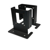 2 Pieces Post Base Bracket Matte Black Post Base with Socket Bolt-on for DIYers