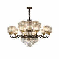 Crystal highlights helical Staircase Light Luxury Design helical Staircase Chandelier Statement Piece Ceiling Fixture Modern aesthetic for Villa Owners, Homeowners, Interior Designers, Living Room, Foyer, attic space Space