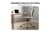 Armless Rolling Chair Ergonomic Backrest Armless Shell Chair Padded seat pad
