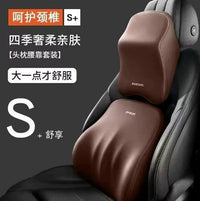 Car Headrest and Lumbar Support Pillow with Memory Foam