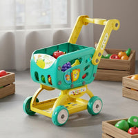 Great Birthday Gift Toy Shopping Cart High-Quality ABS Material Kids Grocery Cart Polished Burr-Smooth Edges Toddler Shopping Trolley DIY Assembly for Toddlers, Girls, Boys, Playroom, Indoor