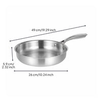 316 Stainless Skillet No Coating Stainless Steel Frying Pan Cookware