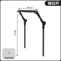 Foldable Metal Camping Cart with Table Top and Push Rod