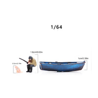 Fisherman Boat Scene Realistic Details Fishing Boat Miniature Nautical Charm