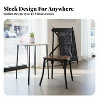 Industrial Design Side Chair Commercial-Grade Restaurant Seat Easy to Clean