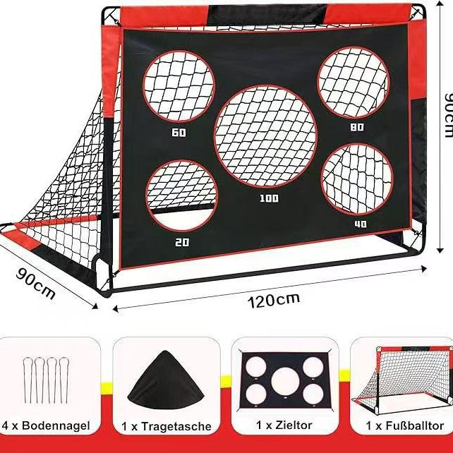Portable 1.2m Children's Soccer Goal with Net, Foldable, for Outdoor Sports