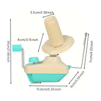 Manual Yarn Ball Winder with Tabletop Clamp Portable Yarn Winder with Clamp Easy to Set up Tool Detachable for Crochet, Craft Rooms