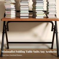 Foldable Computer Desk Compact Folding Desk Lightweight for Telecommute Workers