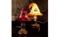 Stained Glass Witch Hat Lamp Halloween Witch Hat Night Light Sculpted for Party