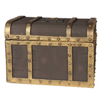 Pirate Treasure Chest Gold-Toned Trim Foam Treasure Chest Hinged Lid