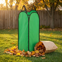 Bag Holder with Funnel Lightweight Standing Leaf Holder Leaf Funnel Heavy Duty Debris Carrier Fold-out for Gardeners, Lawn Care