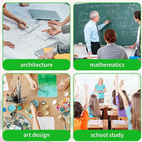Circle Template Set Multi-Piece Green Plastic Drawing Stencil Ruler
