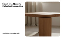 Lowform Center Table Wabi-Sabi Aesthetic Square Block-Leg Low Table Small Space Space-Efficient Minimalist Design for Families
