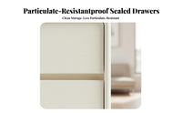 3-Drawer Rounded Nightstand Modern Design Home Furniture Compact Footprint