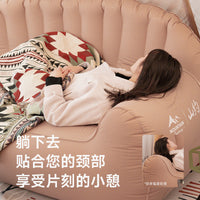 山约贝壳弹丝自动充气沙发户外双人便携式露营懒人音乐节可躺可睡