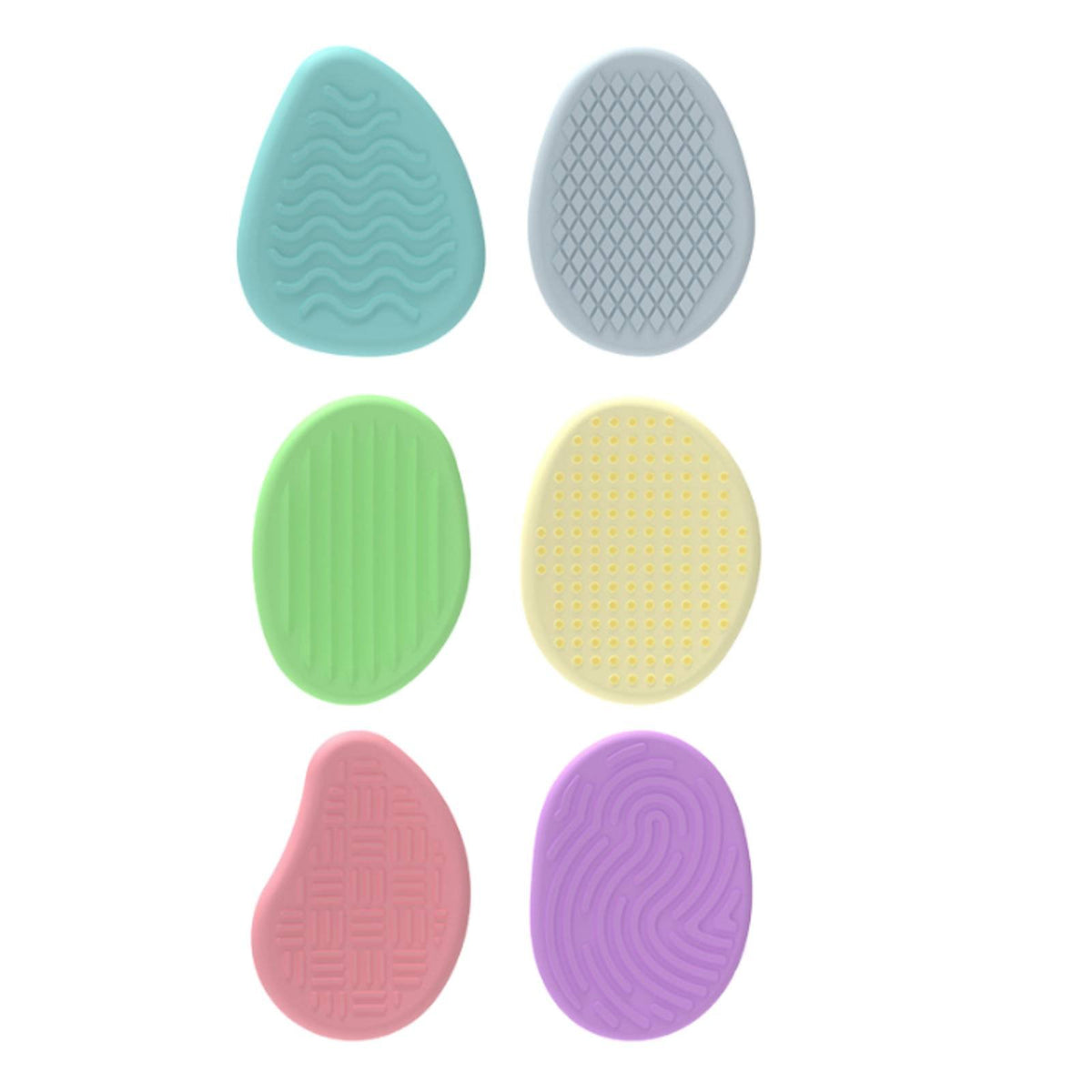 6 Pieces Soft Rubber Worry Stone Toys Calming Textured Sensory Stone Silent Item for Students, Autistic People