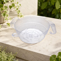 Clear Round Plastic Hanging Planter Tray, Drip Tray for Hanging Baskets, Garden Supplies