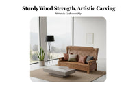 hardwood Wood Construction Carved Frame Couch configurable configuration Traditional living room design Room Furniture High spine supportrest Sofa Set Ergonomic ergonomic comfort for Families, homeowners, Apartment Dwellers, Home, spaciousplanplan areas