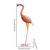 Flamingo Lawn Ornament Textured Metal Flamingo Tall for Patio