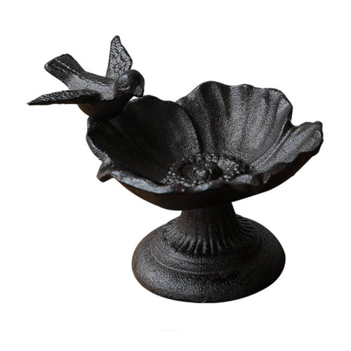 Cast Avian Feeder Garden Pedestal Bird Feeder Compact for Courtyard