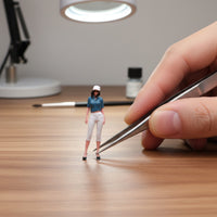 Female Figurine Hand-Painted Scale Model Figure Realistic Design Diorama People for Display