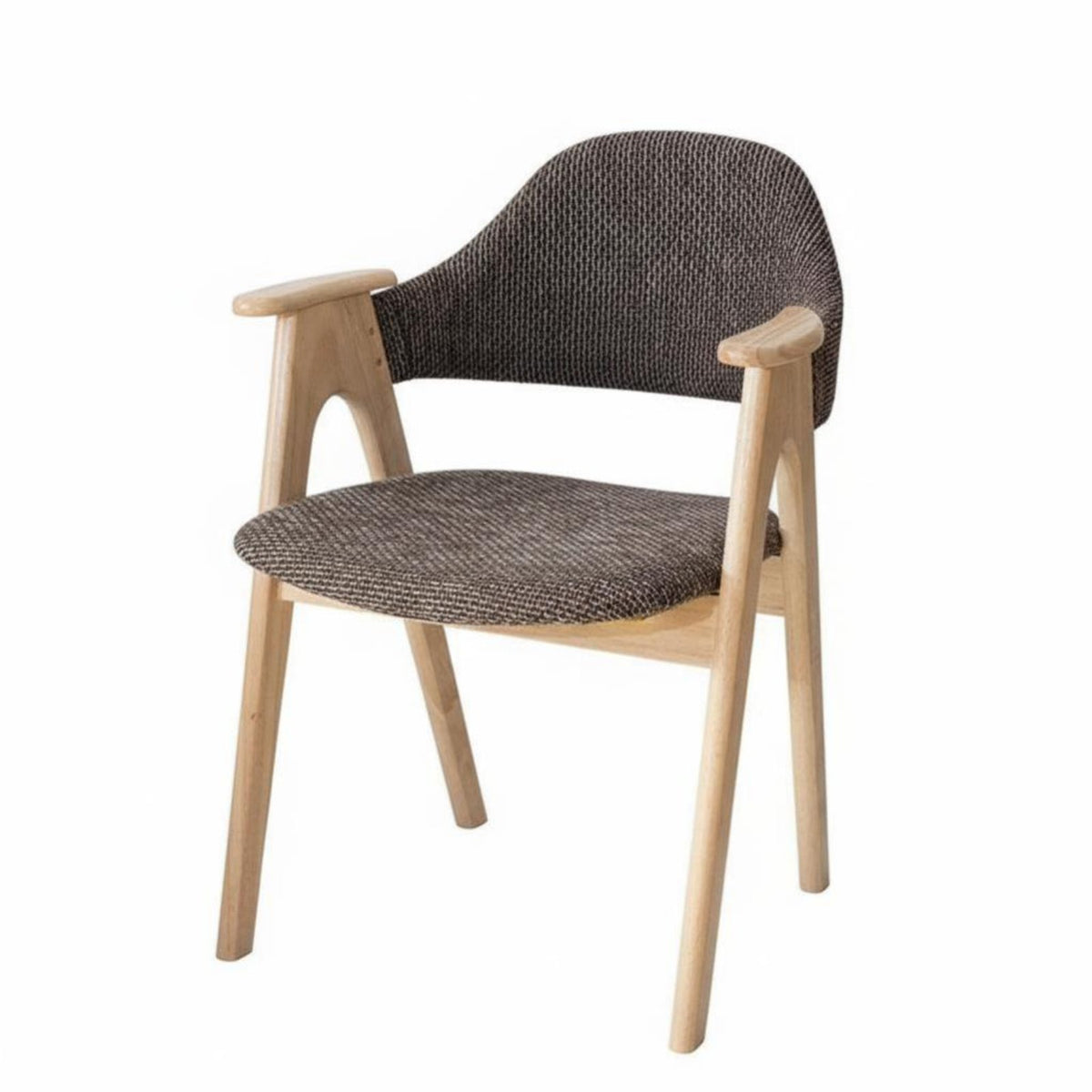Textile Dining Armchair Nordic Decor Theme Upholstered Armchair Minimalist Design With Armrests for Living Room, Bedroom