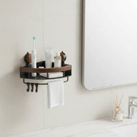 No-Tools-Needed Shower Storage Rack Heavy Duty Suction Cup Corner Shelf for Kitchen
