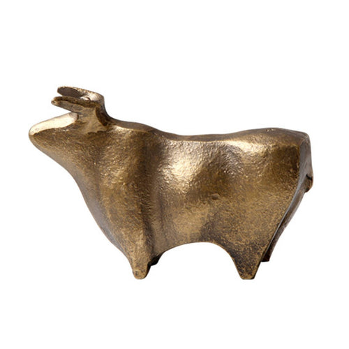 Cow Figurine Sculptural Metal Cow Abstract for Office, Entryway, Home Decorators