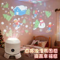 New Snowflake Projection Lamp, Christmas Pattern Dynamic Rotating Projector for Outdoor Decoration and Stage