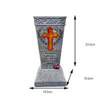 Grave Flower Vase Live and Artificial Flowers Resin Cemetery Vase