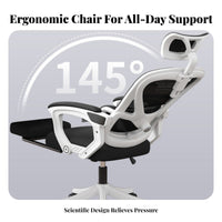 Ergonomic Recliner with Footrest Height Adjustable for Studying