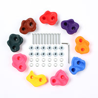 Children's Climbing Holds for Indoor and Outdoor Rock Climbing Walls, PE Material, 10 Pieces