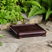 Square Plant Saucer 22cm, Resin-made, Leak-proof Tray, For Indoor Gardening and Balcony Gardening