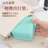 Portable Zipper Jewelry Organizer Box for Earrings and Necklaces