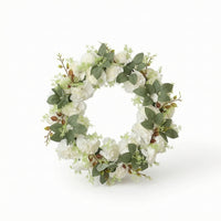 Carnation Wreath Holiday Artificial Floral Wreath Lifelike for Front Entrance