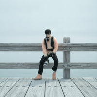 Color-Printed Miniature Man with Camera Collectible Photographer Figurine Tiny Seated Figure Micro for Hobbyists