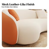Curved Sectional Light Luxury aesthetic Curved configurable Couch sweeping Shape Sofa for Business Owners, Interior Designers, cosmetics salon, Reception Area, Lounge