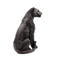 Lifelike Black Panther Sculpture Latin American Style Model Home Villa Courtyard Outdoor Floor Decoration Landscape Resin Sculpture
