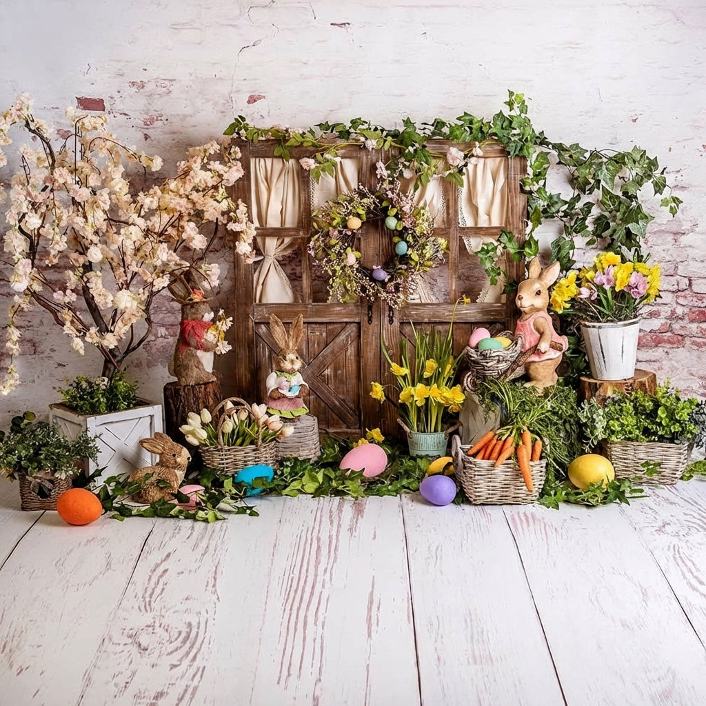 Easter Photography Backdrop Lively Colors Easter Theme Banner Fine Texture Photography Background Cloth for Photographers, Kids, Holiday Events, Home