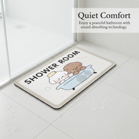 Diatomaceous Earth Bathroom Mat Super Absorbent Non-Slip Quick Dry Floor Mat for Shower, Toilet, and Entryway