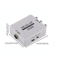 Plug-and-Play Audio-Video to RF Converter Compatible Audio-Video to RF Modulator Simple Setup Converter Box Stable for TV Hookup